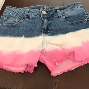 Justice Tie dye shorts size 14